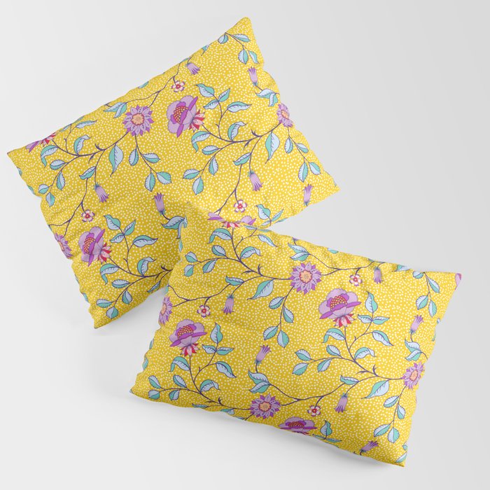 Vibrant Vintage Blooms Pillow Sham