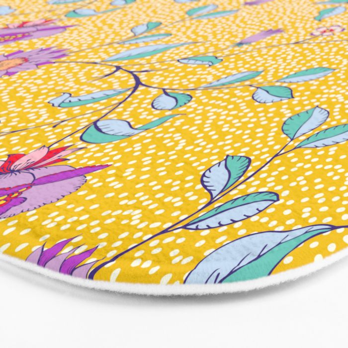 Vibrant Vintage Blooms Bath Mat Gallery Image 3