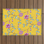 Vibrant Vintage Blooms Outdoor Rug Gallery Image 1