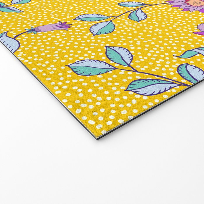 Vibrant Vintage Blooms Welcome Mat Gallery Image 2