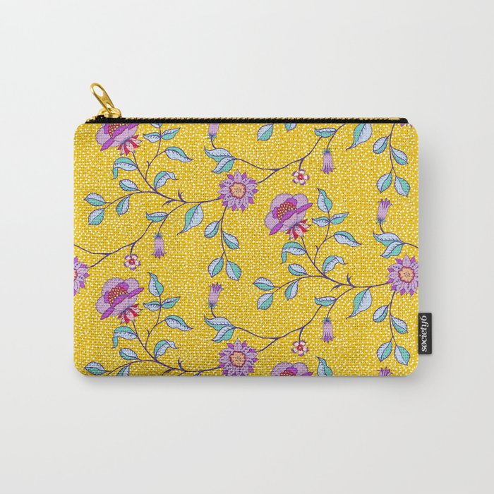 Vibrant Vintage Blooms Carry All Pouch Gallery Image 1