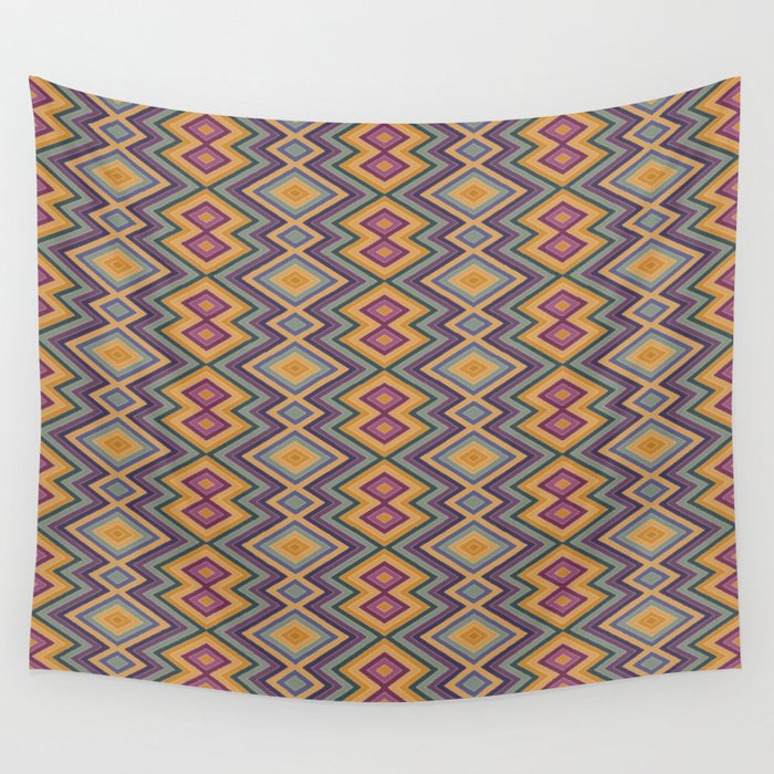 Boho Western Geometric Pattern IV Wall Tapestry Gallery Image 4