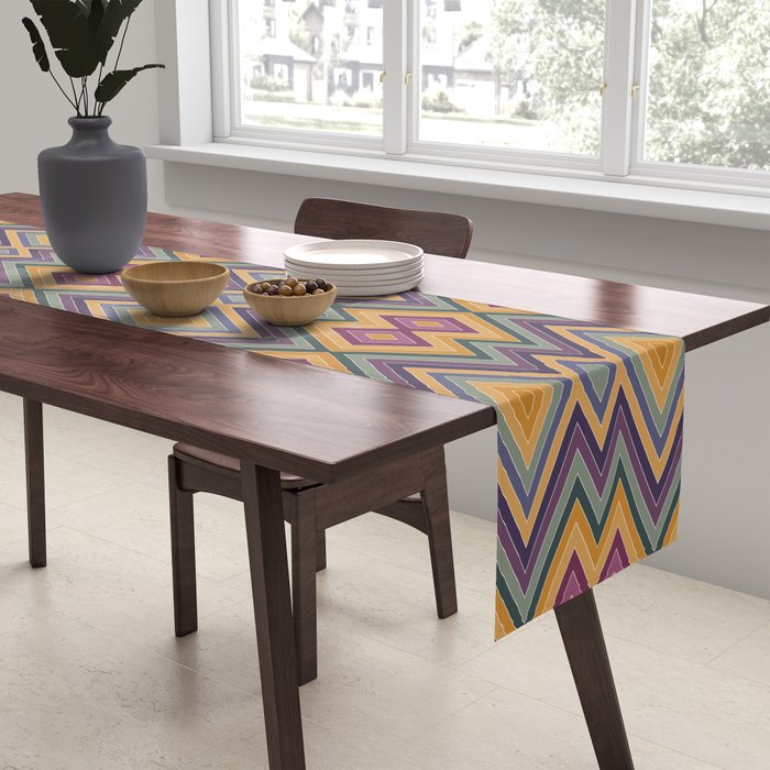 Boho Western Geometric Pattern IV Table Runner Gallery Image 2