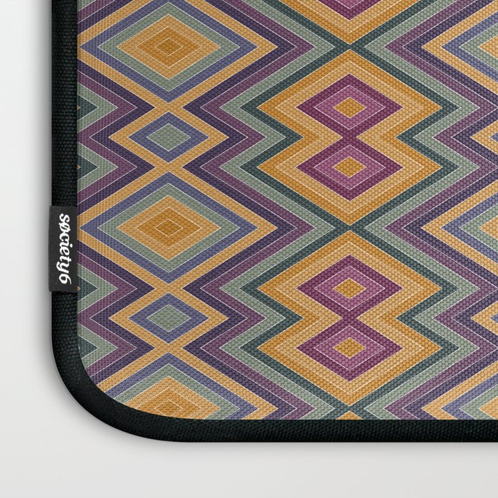 Boho Western Geometric Pattern IV Laptop Sleeve Gallery Image 3