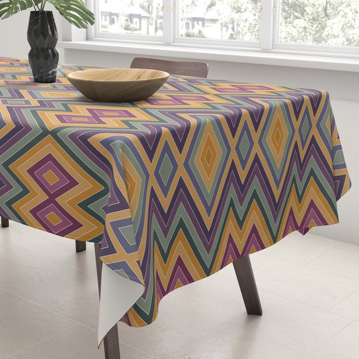 Boho Western Geometric Pattern IV Tablecloth Gallery Image 3