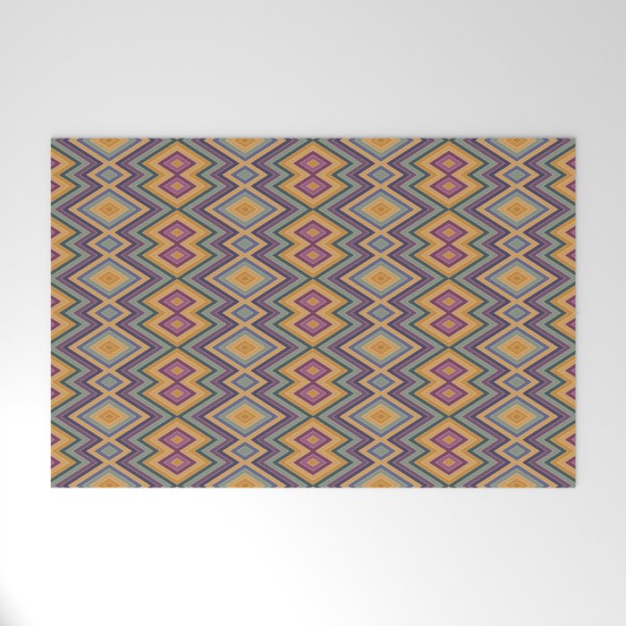 Boho Western Geometric Pattern IV Welcome Mat Gallery Image 1