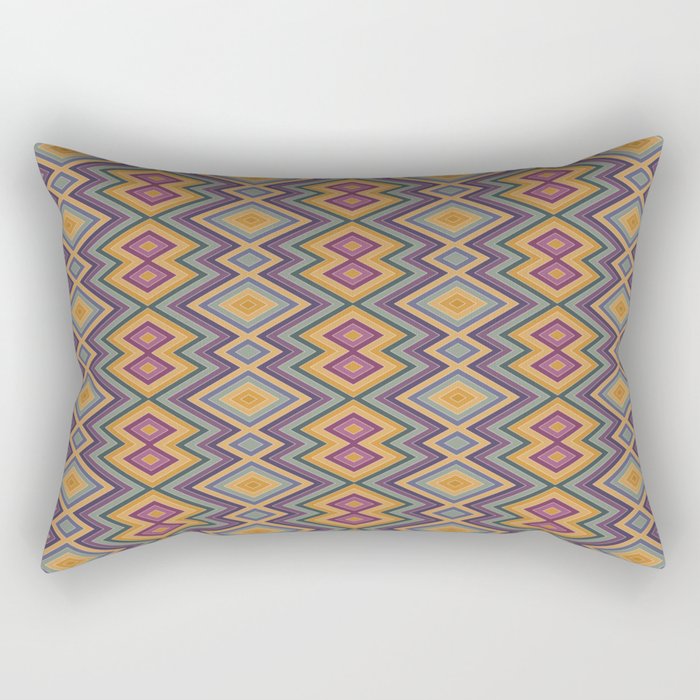 Boho Western Geometric Pattern IV Rectangular Pillow Gallery Image 1