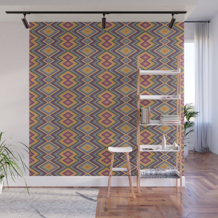 Boho Western Geometric Pattern IV Wall Mural Gallery Image 1