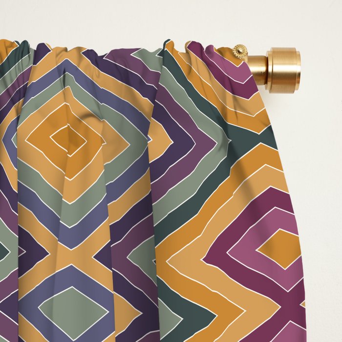 Boho Western Geometric Pattern IV Window Curtain Gallery Image 2