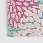 Festive, Floral Prints, Bright Pink, Teal and Green Poster Gallery Image 3