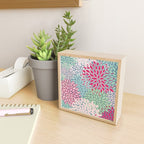 Festive, Floral Prints, Bright Pink, Teal and Green Mini Art Print Gallery Image 2
