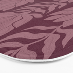 Modern Abstract Wavy Flowers in Plum Violet    Bath Mat Gallery Image 3