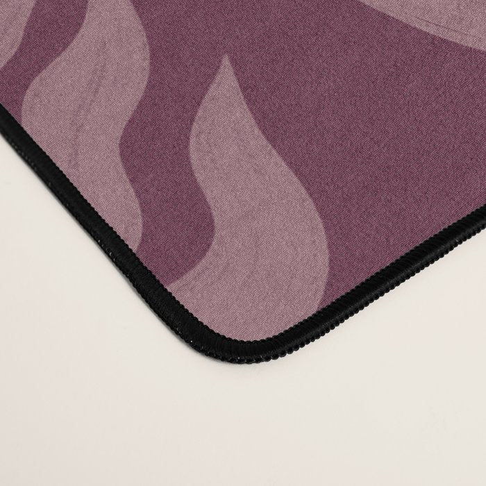 Modern Abstract Wavy Flowers in Plum Violet    Desk Mat Gallery Image 4