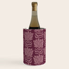 Modern Abstract Wavy Flowers in Plum Violet    Wine Chiller Gallery Image 3