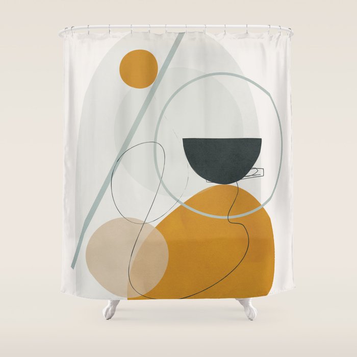 Abstract Shapes No.30 Shower Curtain Gallery Image 1