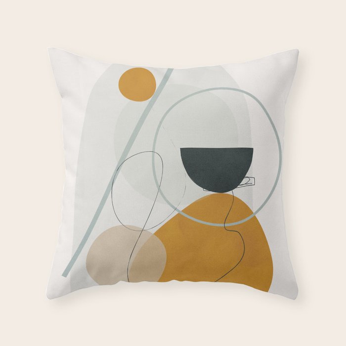 Abstract Shapes No.30 Throw Pillow Gallery Image 6