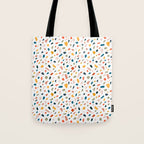 Terrazzo, Abstract Quirky Shapes Bohemian Modern Pattern Confetti Celebration Random Colorful Shapes Tote Bag Gallery Image 1