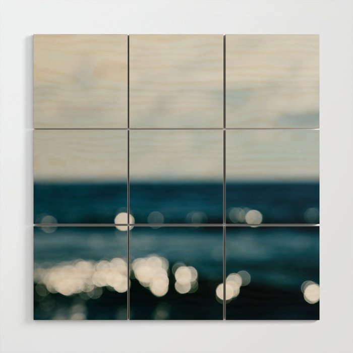 Ocean Glitter Wood Wall Art Gallery Image 1