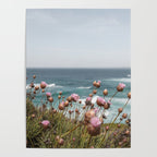 Pink Flowers by the Ocean | Travel Photography in Portugal Art Print | Summer at Bordeira Beach Poster Gallery Image 4