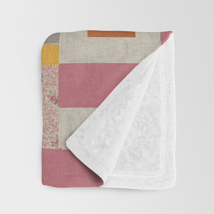 Pink Cottage Quilt Throw Blanket Gallery Image 3