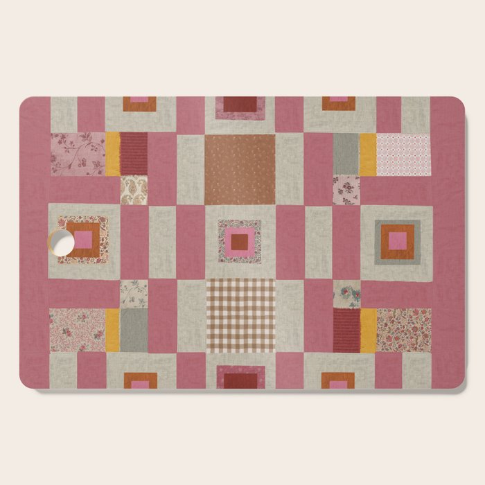 Pink Cottage Quilt Cutting Board Gallery Image 1