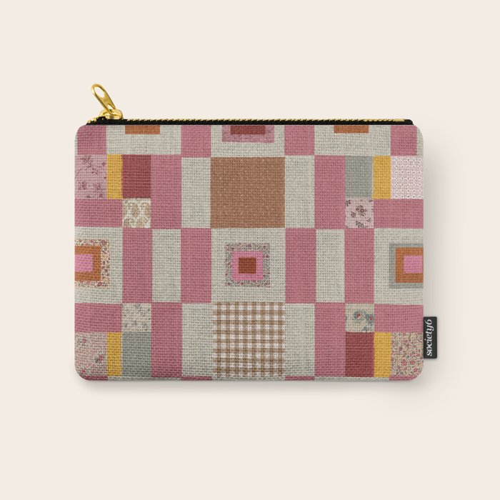 Pink Cottage Quilt Carry All Pouch Gallery Image 1