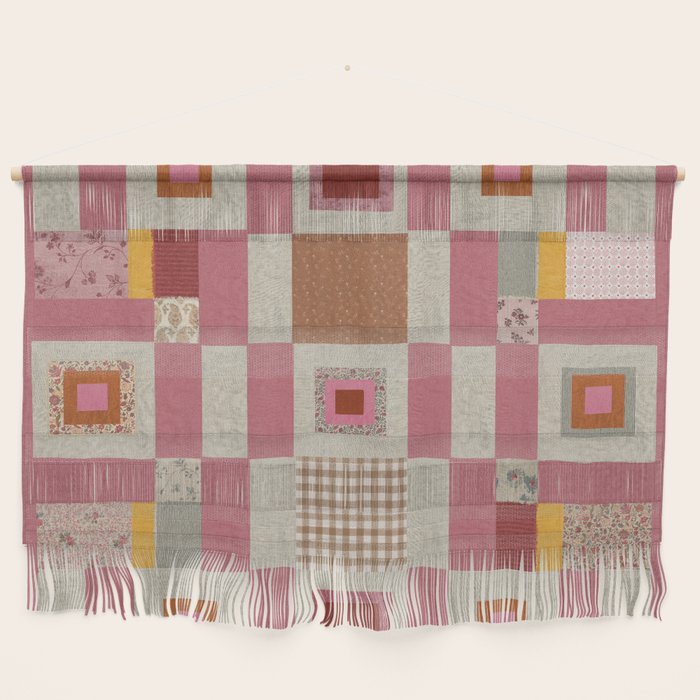 Pink Cottage Quilt Wall Hanging Gallery Image 1