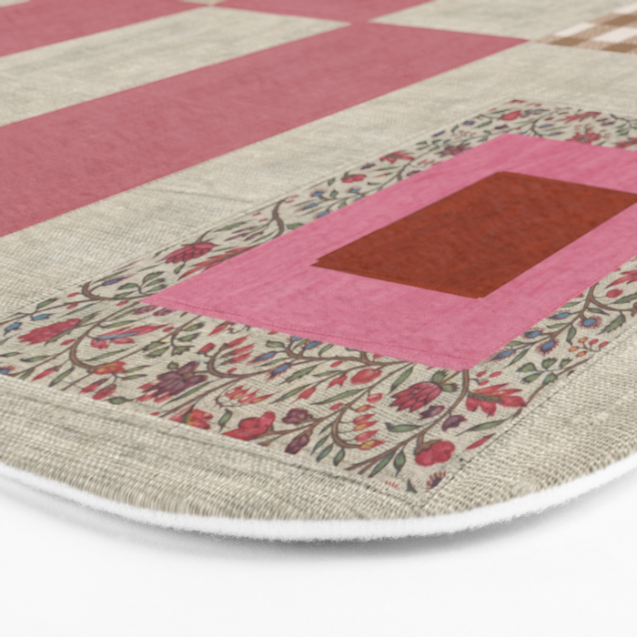 Pink Cottage Quilt Bath Mat Gallery Image 3