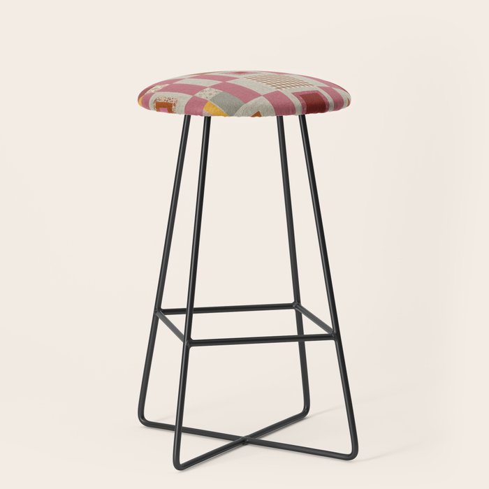 Pink Cottage Quilt Stool Gallery Image 1
