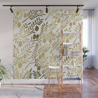 Gold Olive Branches Wall Mural Gallery Image 1