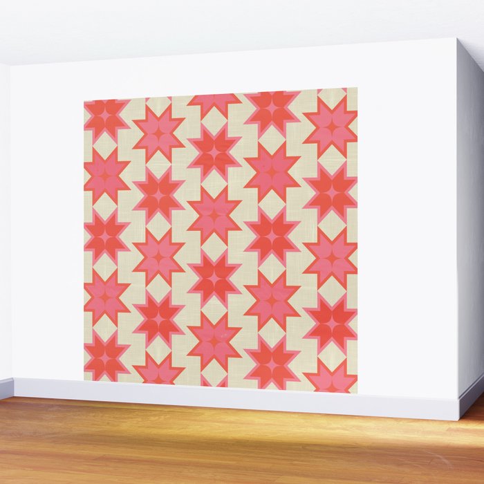 Celestial Winter Quilt Pattern Wall Mural Gallery Image 2