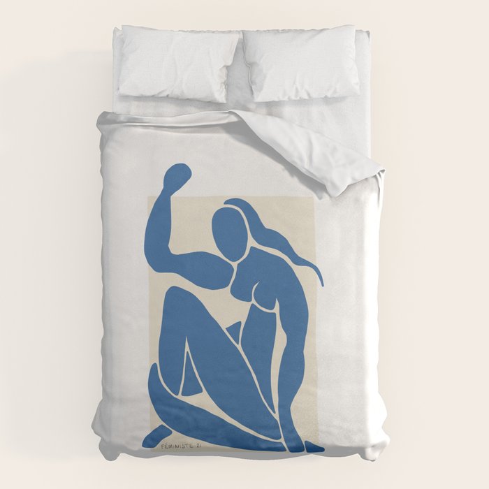 NUDE FEMINISTE - Feminist Art - Matisse Nude Blue Duvet Cover
