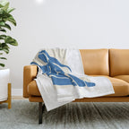 NUDE FEMINISTE - Feminist Art - Matisse Nude Blue Throw Blanket Gallery Image 1