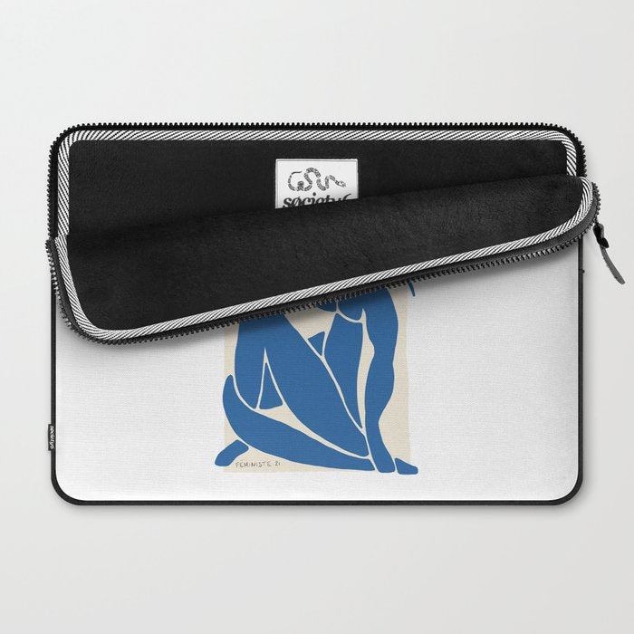 NUDE FEMINISTE - Feminist Art - Matisse Nude Blue Laptop Sleeve Gallery Image 2
