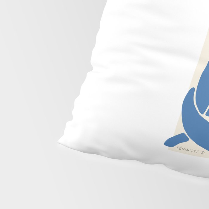 NUDE FEMINISTE - Feminist Art - Matisse Nude Blue Pillow Sham Gallery Image 4