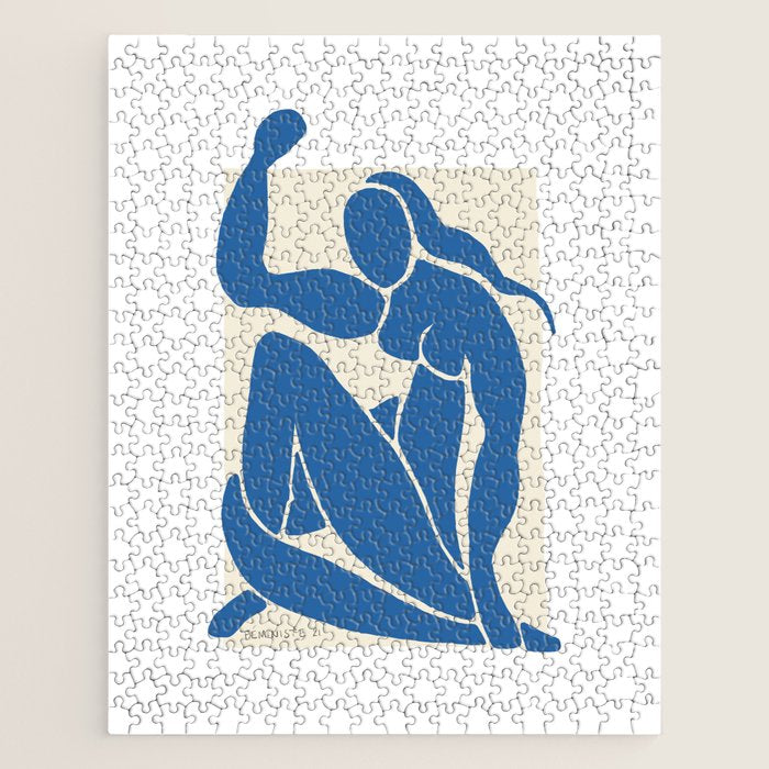NUDE FEMINISTE - Feminist Art - Matisse Nude Blue Jigsaw Puzzle Gallery Image 1