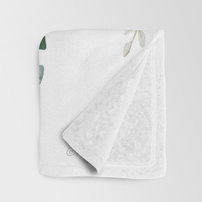 Eucalyptus Watercolor Throw Blanket Gallery Image 3