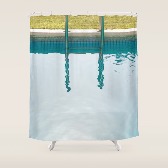 Swimming Pool - Summer Fun Travel photography Shower Curtain Gallery Image 1