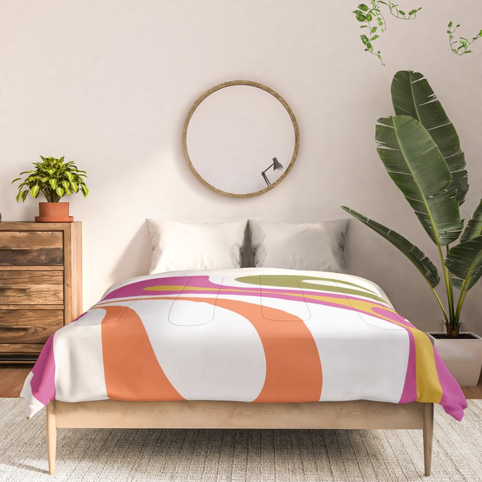 Retro Mod Swirl Vintage Contemporary Abstract Pattern Comforter Gallery Image 3