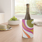 Retro Mod Swirl Vintage Contemporary Abstract Pattern Wine Chiller Gallery Image 4