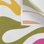 Retro Mod Swirl Vintage Contemporary Abstract Pattern Wall Tapestry Gallery Image 3