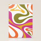 Retro Mod Swirl Vintage Contemporary Abstract Pattern Stationery Card Gallery Image 2