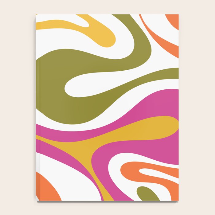 Retro Mod Swirl Vintage Contemporary Abstract Pattern Notebook Gallery Image 4