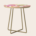 Retro Mod Swirl Vintage Contemporary Abstract Pattern Side Table Gallery Image 1