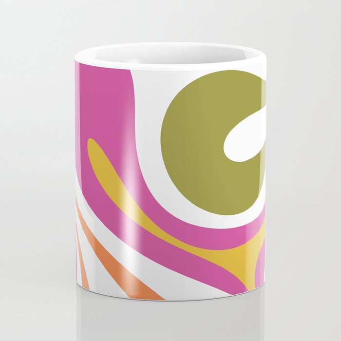 Retro Mod Swirl Vintage Contemporary Abstract Pattern Coffee Mug Gallery Image 4