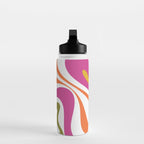 Retro Mod Swirl Vintage Contemporary Abstract Pattern Water Bottle Gallery Image 3