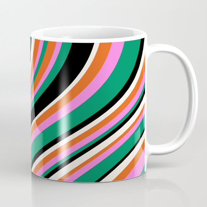 Wavy Stripes XIV - Bold Retro Coffee Mug Gallery Image 1
