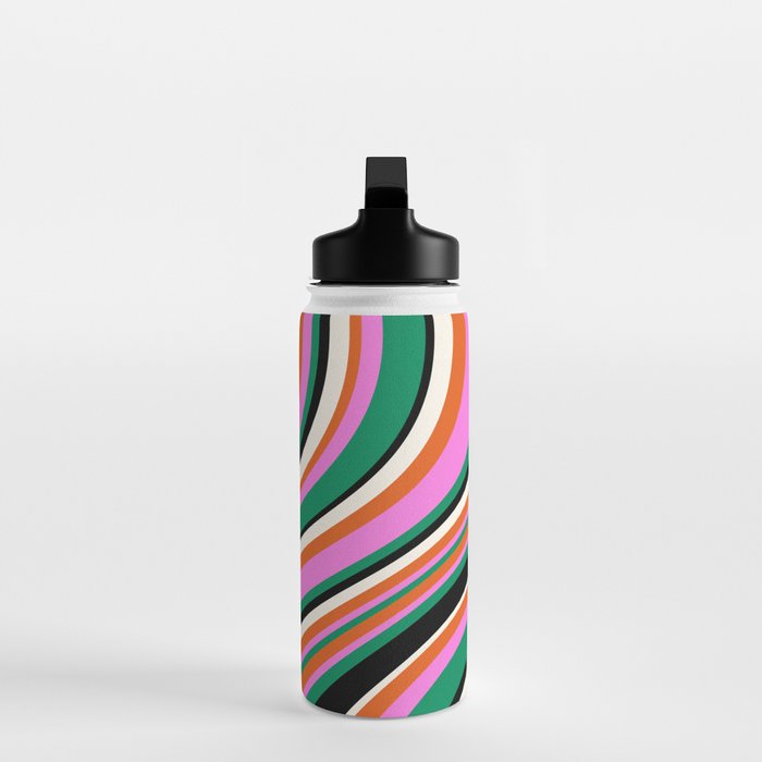 Wavy Stripes XIV - Bold Retro Water Bottle Gallery Image 3