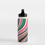 Wavy Stripes XIV - Bold Retro Water Bottle Gallery Image 3