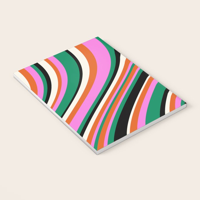Wavy Stripes XIV - Bold Retro Notebook Gallery Image 3